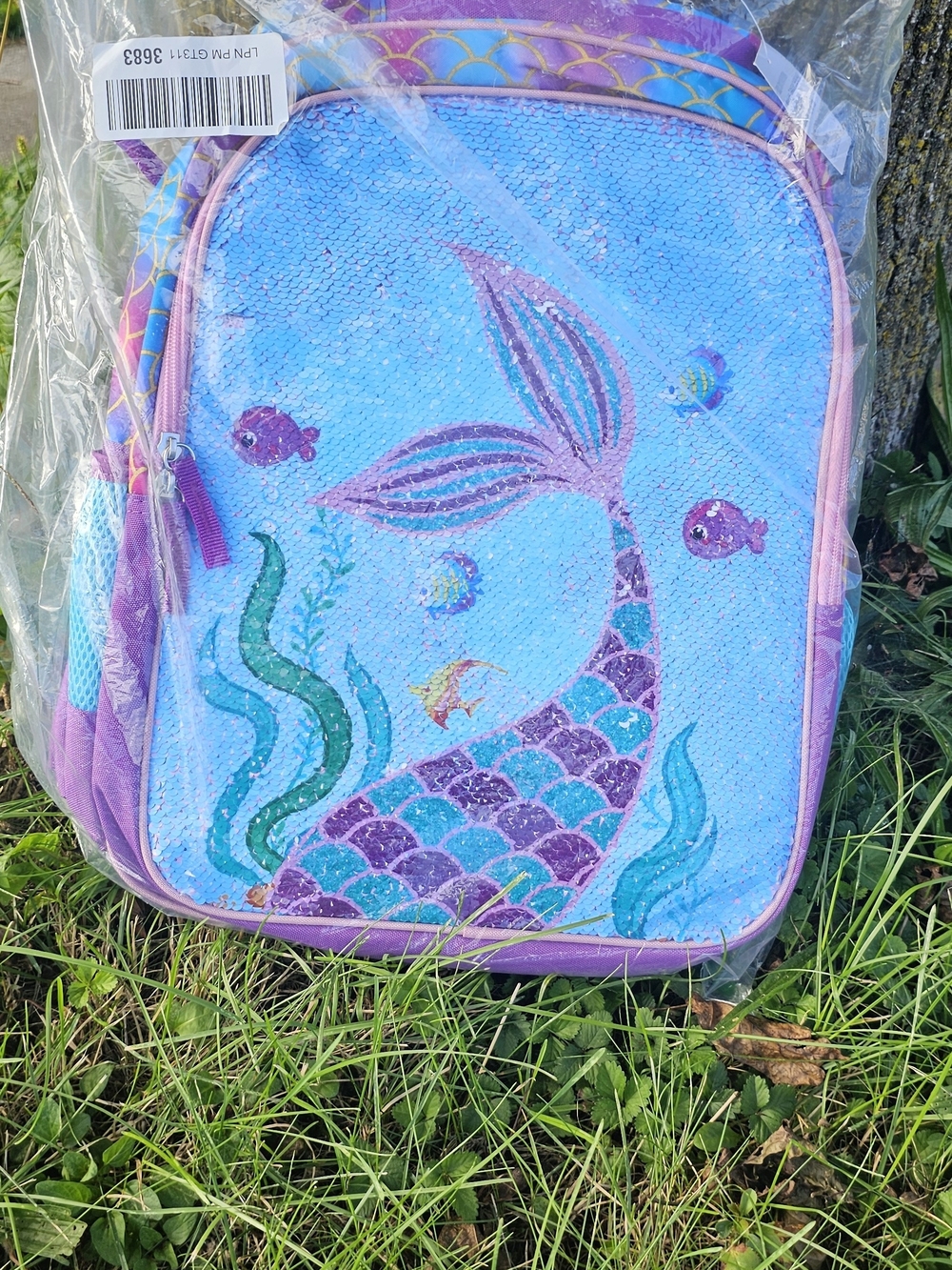 Kids Mermaid Sequin Swim Backpack - Purple/Blue